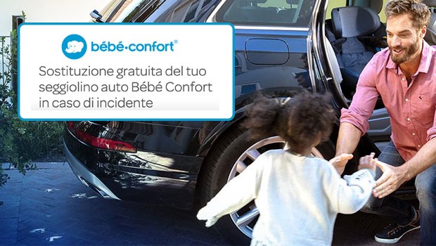 Bébé Confort sostituisce il seggiolino gratis dopo incidente
