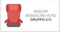 I migliori seggiolini auto del Gruppo 2-3