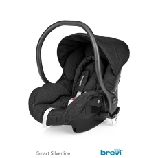 Seggiolino auto Gruppo 0+ Brevi Smart Silverline collezione 2016 Nero Jeans