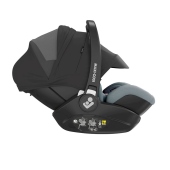 Vista laterale con cappottina aperta - Seggiolino auto i-Size 40-105 cm Maxi-Cosi Marble