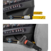Dettaglio dellaggancio conIsofix e cinture di sicurezza a 3 punti del veicolo - Seggiolino auto Gruppo 0+/1/2 Maxi-Cosi Beryl