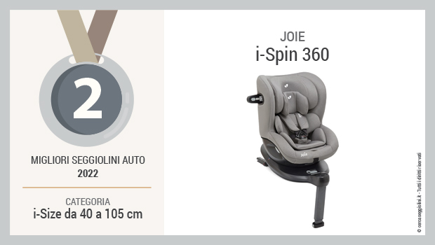 Migliori seggiolini auto i-Size da 40 a 105 cm 2022 - Secondo posto - Joie i-Spin 360