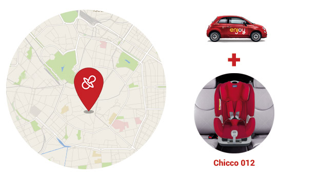 Chicco e Enjoy car sharing - il nuovo servizio che aggiunge il seggiolino auto Chicco 012 - cercaseggiolini 2016