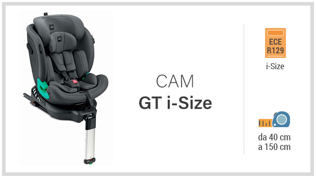 CAM - Seggiolino Auto Gt I-Size R129 girevole 360 gradi 40-150 cm