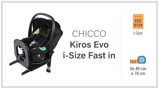 Chicco Kiros Evo i-Size Fast in - Miglior ovetto i-Size nei Crash Test ADAC