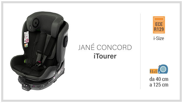Jan Concord iTourer - Miglior seggiolino i-Size 40-125 - Guida all'acquisto