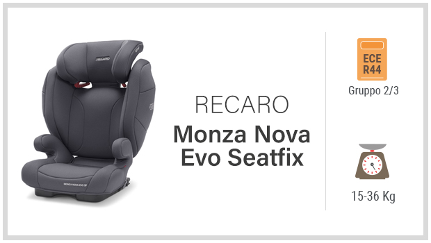 Recaro Monza Nova Evo Seatfix - Miglior seggiolino 2-3 - Guida all'acquisto