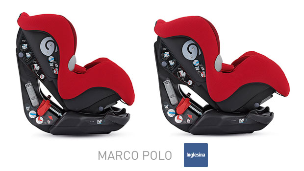 Inglesina seggiolino auto Marco Polo dettagli reclinazione