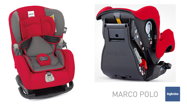 Inglesina seggiolino auto Marco Polo vista frontale e posteriore