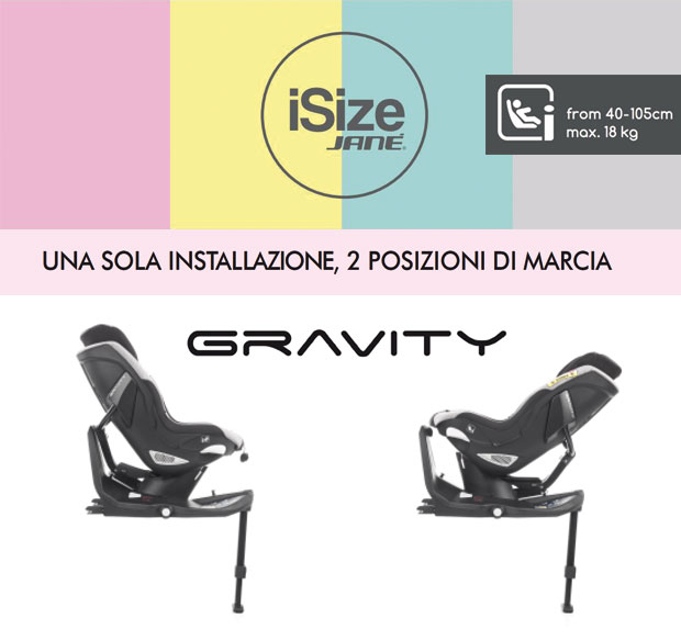 Jan Gravity 2017 - seggiolino auto i-size - vista del prodotto - cercaseggiolini