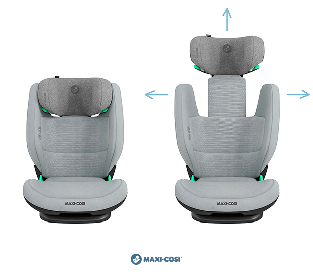 Maxi-Cosi RodiFix Pro i-Size - Dettaglio regolazione seduta e poggiatesta - Cercaseggiolini