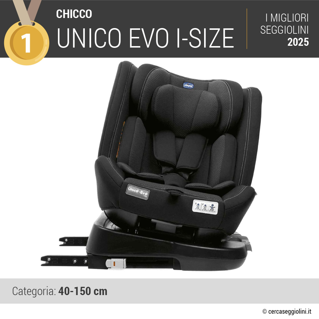 Miglior seggiolino auto 2025 - categoria 40-150 cm - Chicco Unico Evo i-Size