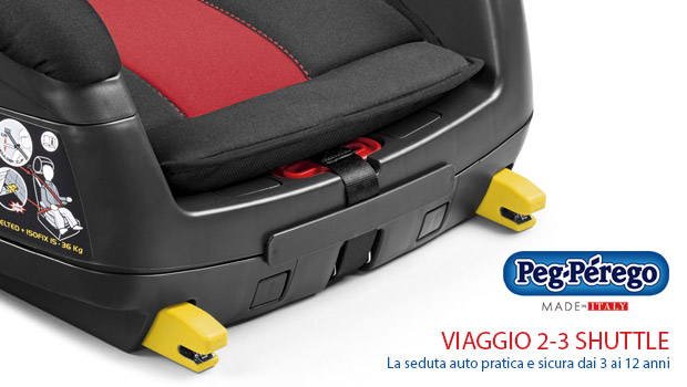 Particolare agganci Isofix del seggiolino auto Peg Perego Viaggio 2-3 Shuttle