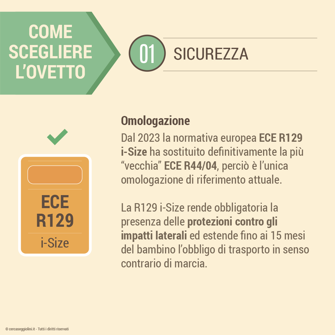 Come scegliere il primo seggiolino - sicurezza e omologazione