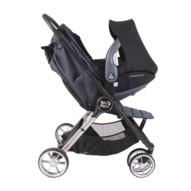 Swandoo Albert montato sul telaio di Baby Jogger City Mini2